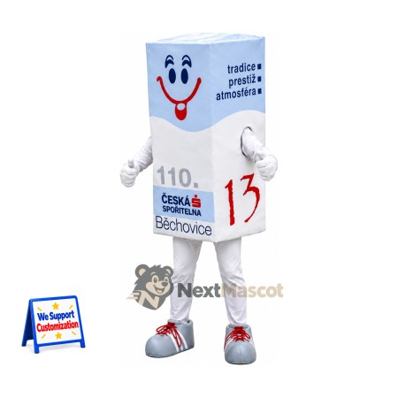 Ticket Mascot Costume - White