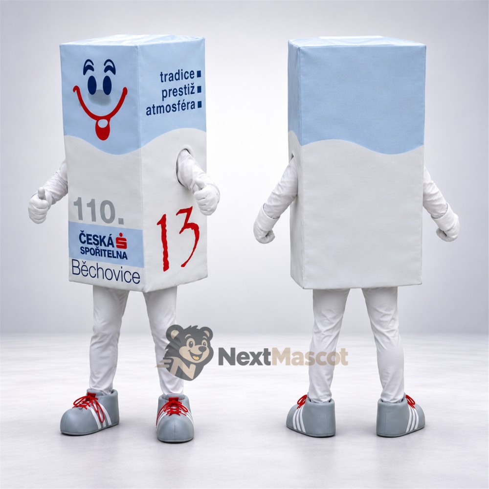 Ticket Mascot Costume - White