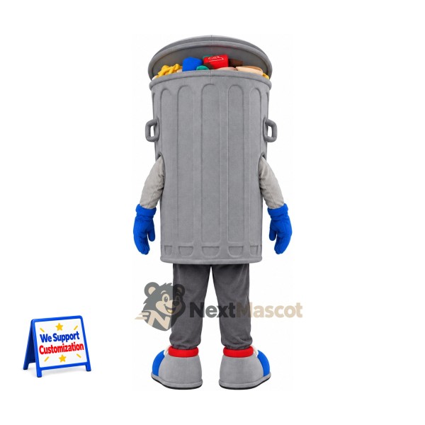 Bin Mascot Costume - Gray for Parades Bin Mascot Costume - Gray for Parades
