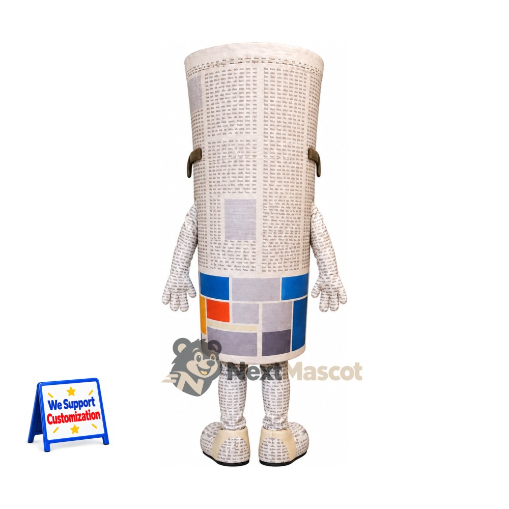 Rolled Newspaper Mascot Costume for Parades Rolled Newspaper Mascot Costume for Parades