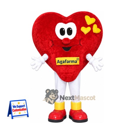 Heart Mascot Costume - Red, White Pants Heart Mascot Costume - Red, White Pants