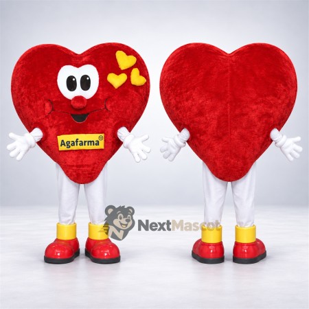 Heart Mascot Costume - Red, White Pants Heart Mascot Costume - Red, White Pants