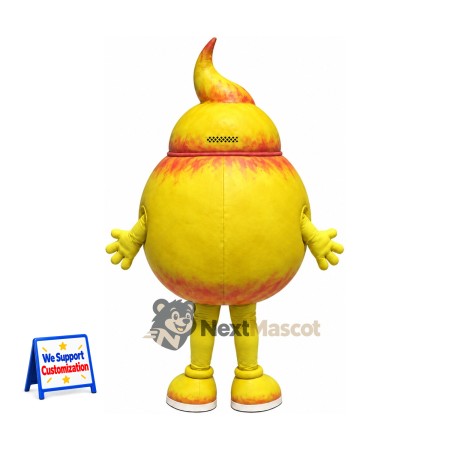 Flame Character Mascot Costume - Yellow Flame Character Mascot Costume - Yellow