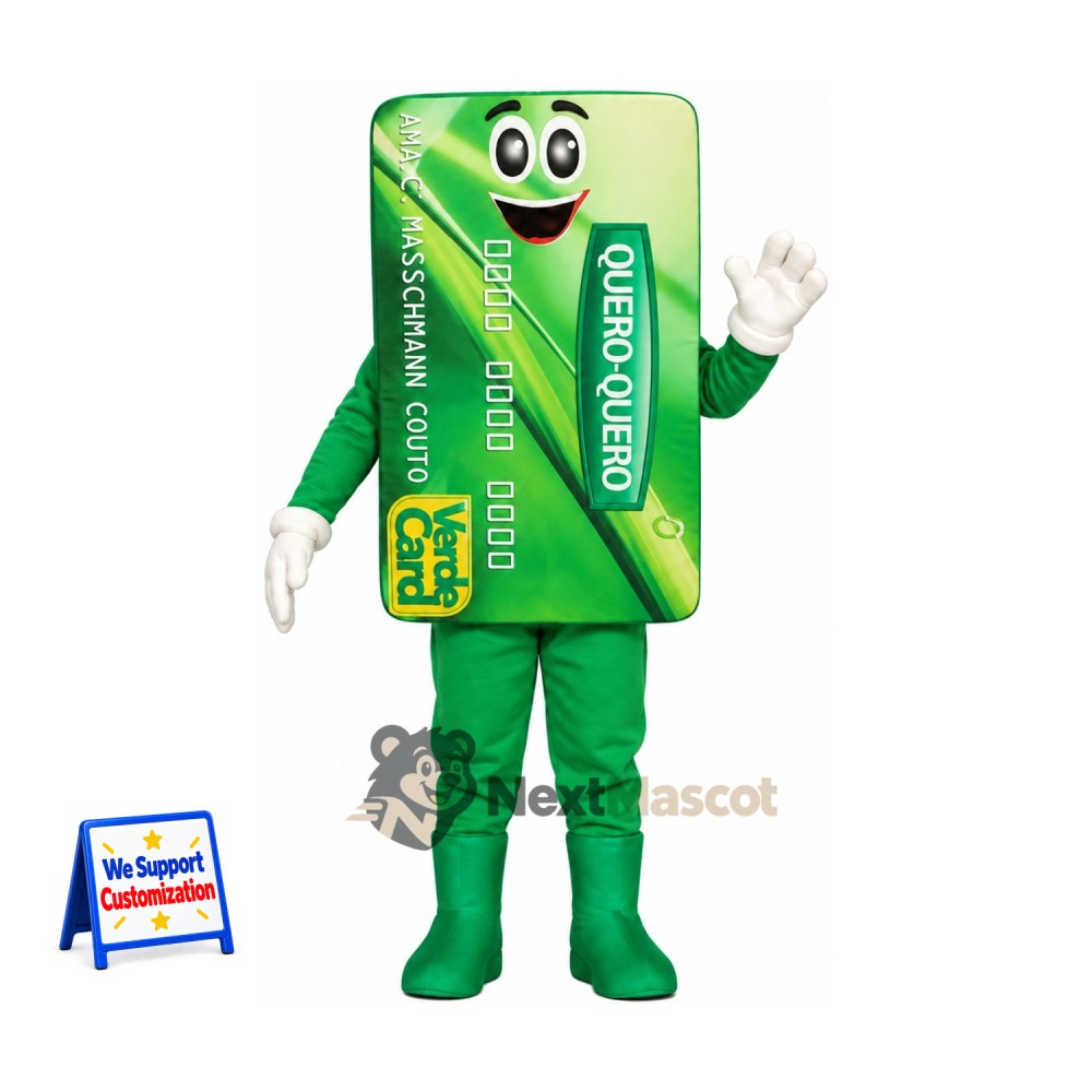 Bank Card Mascot Costume - Green