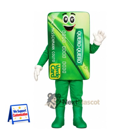 Bank Card Mascot Costume - Green