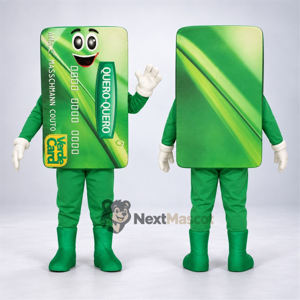 Bank Card Mascot Costume - Green