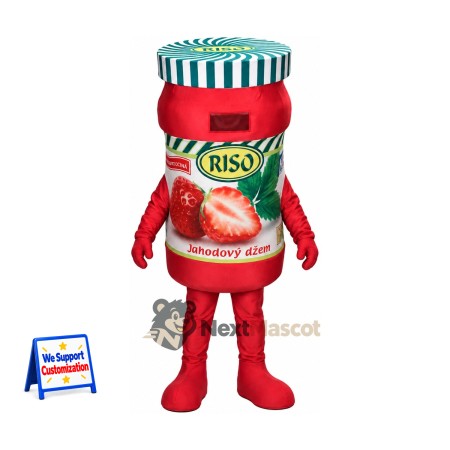 Strawberry Jam Jar Mascot Costume Strawberry Jam Jar Mascot Costume