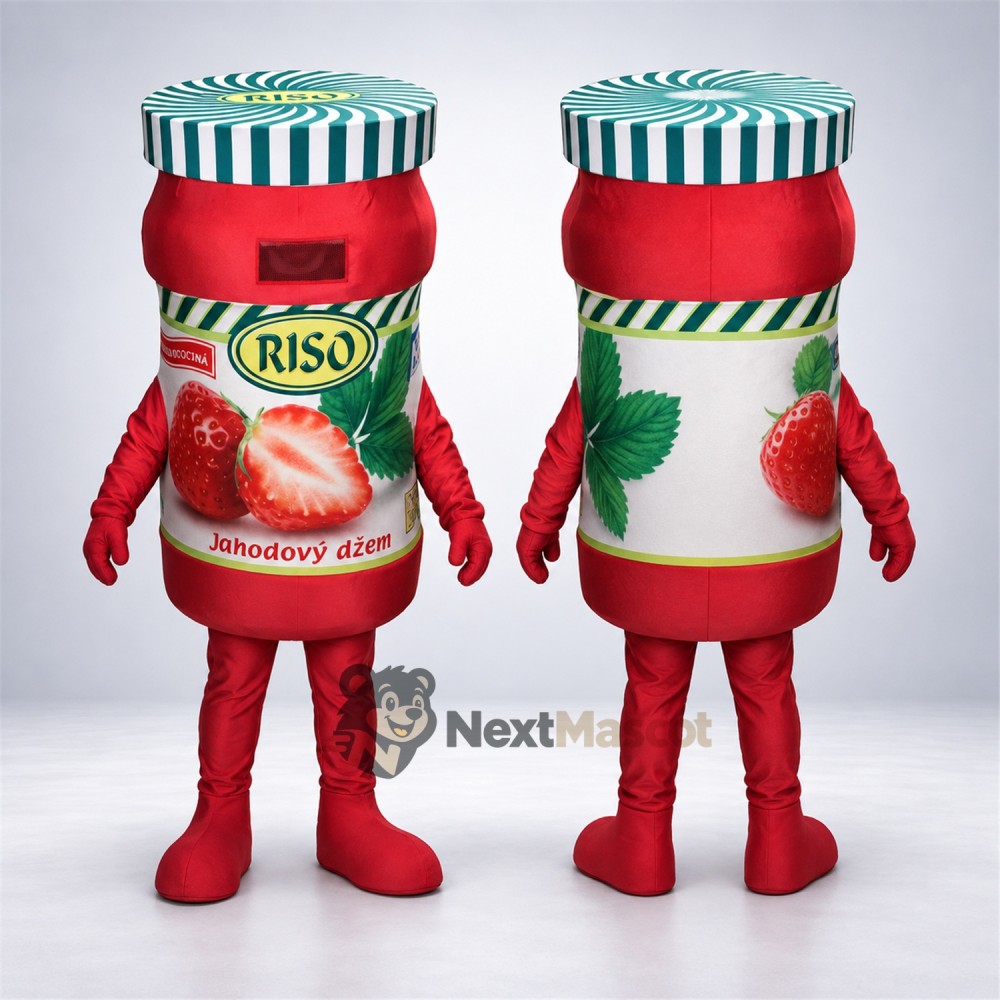 Strawberry Jam Jar Mascot Costume Strawberry Jam Jar Mascot Costume