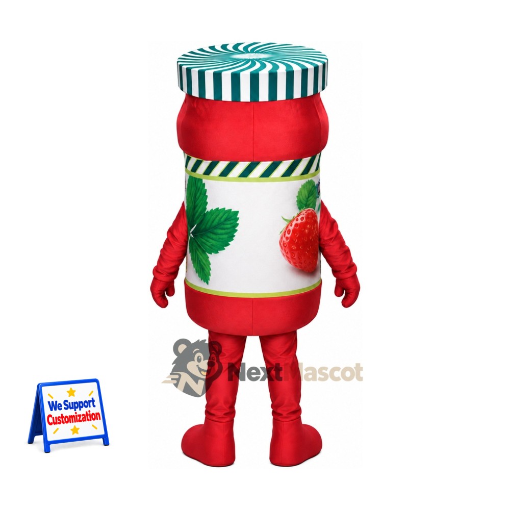 Strawberry Jam Jar Mascot Costume Strawberry Jam Jar Mascot Costume