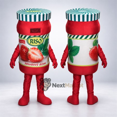 Strawberry Jam Jar Mascot Costume Strawberry Jam Jar Mascot Costume
