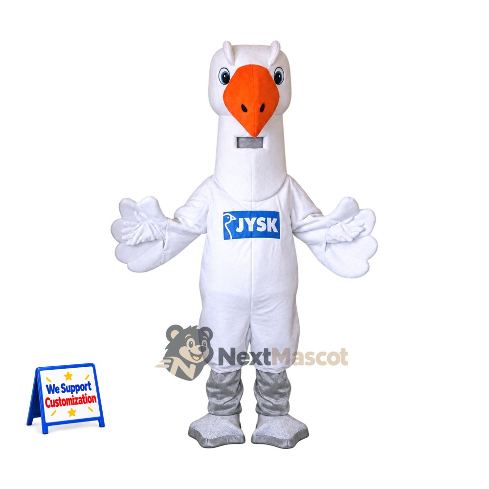 Goose Mascot Costume - White for Team Events