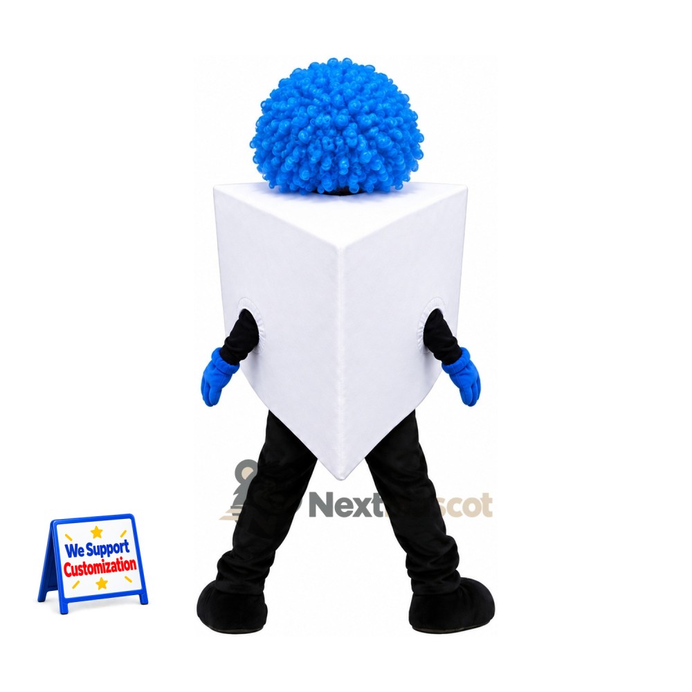 Book Mascot Costume - White, Blue Hair Book Mascot Costume - White, Blue Hair