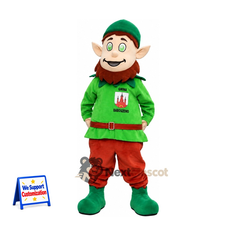 Leprechaun Mascot Costume - Green for Parades