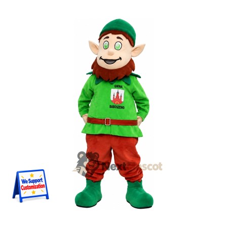 Leprechaun Mascot Costume - Green for Parades
