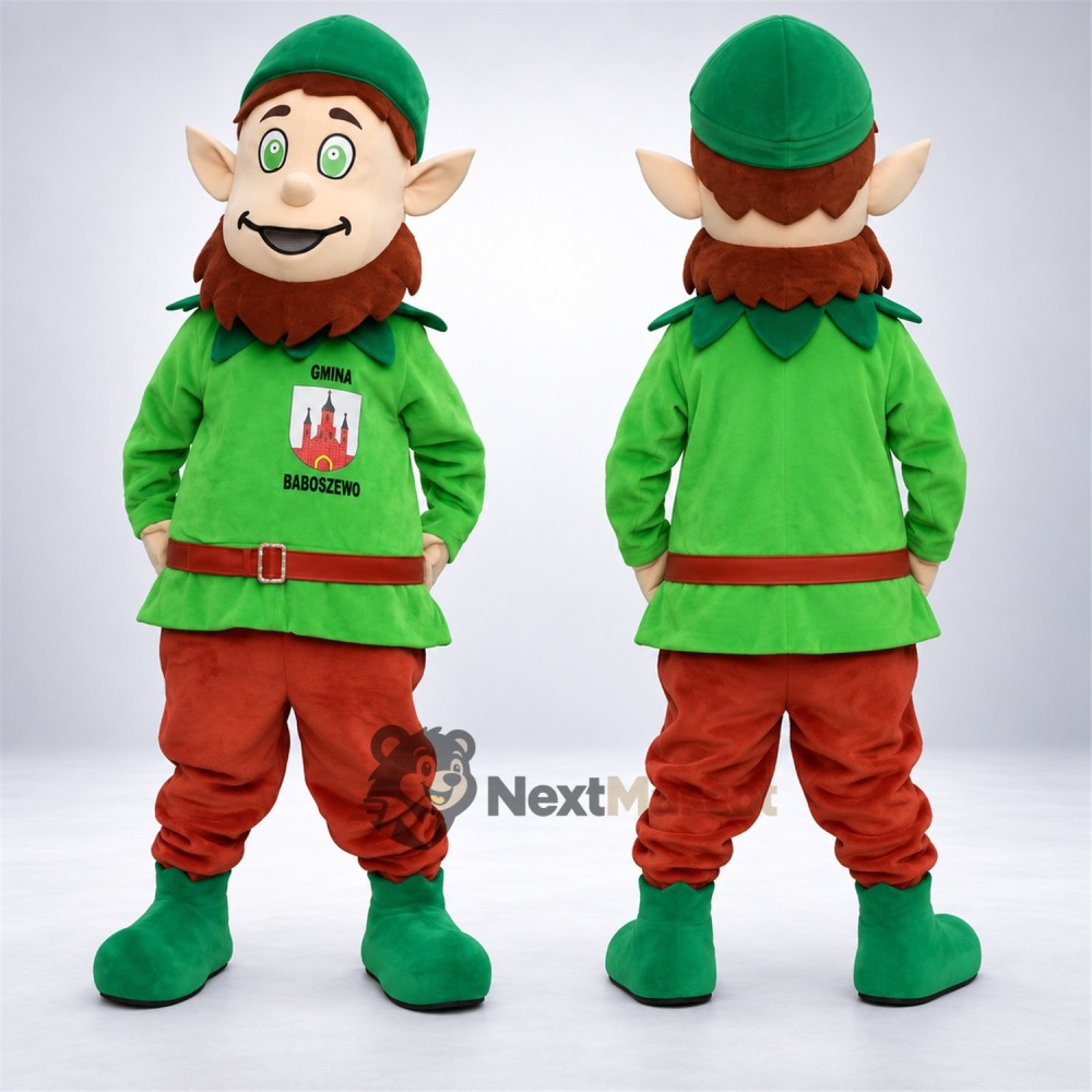 Leprechaun Mascot Costume - Green for Parades