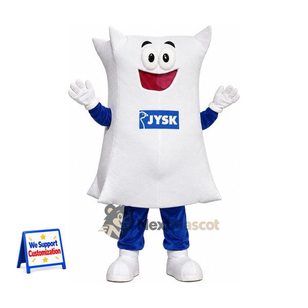 Pillow Mascot Costume - White for School Events