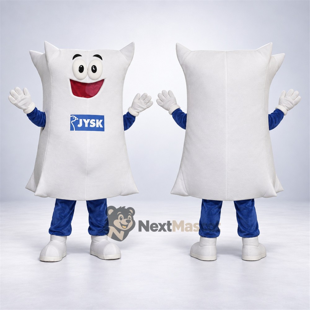 Pillow Mascot Costume - White for School Events Pillow Mascot Costume - White for School Events