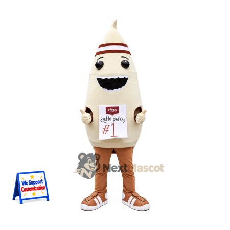 Marker Pen Mascot Costume - White Marker Pen Mascot Costume - White