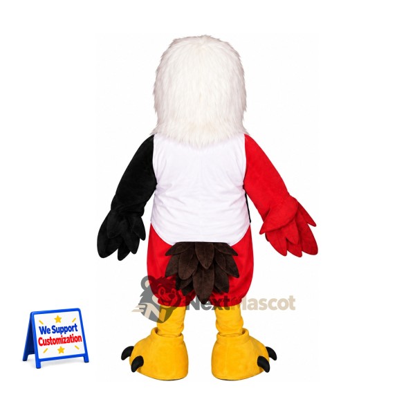 Bald Eagle Mascot Costume - Red Outfit
