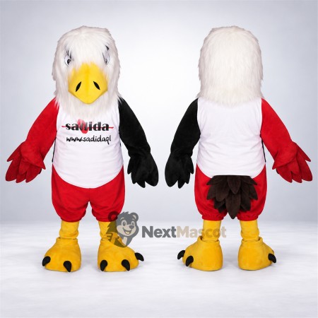 Bald Eagle Mascot Costume - Red Outfit Bald Eagle Mascot Costume - Red Outfit