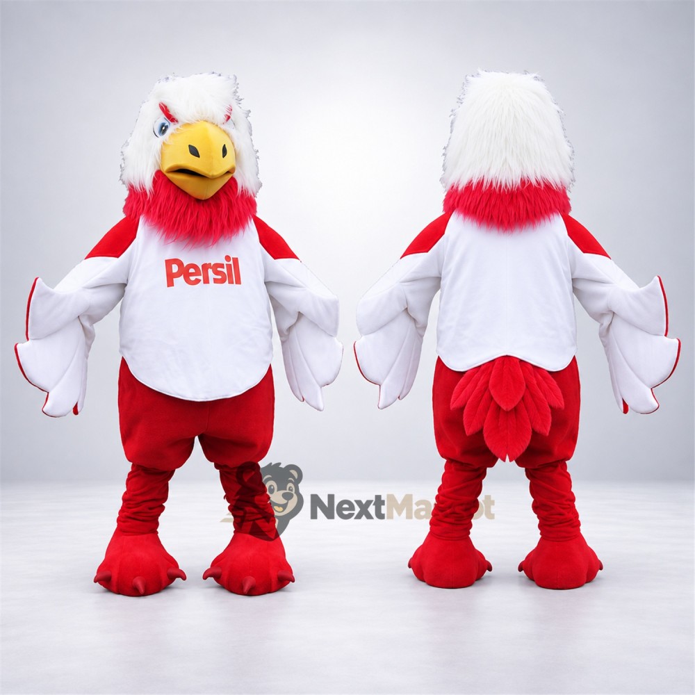 Eagle Mascot Costume - Red, White Shirt for Community Events Eagle Mascot Costume - Red, White Shirt for Community Events