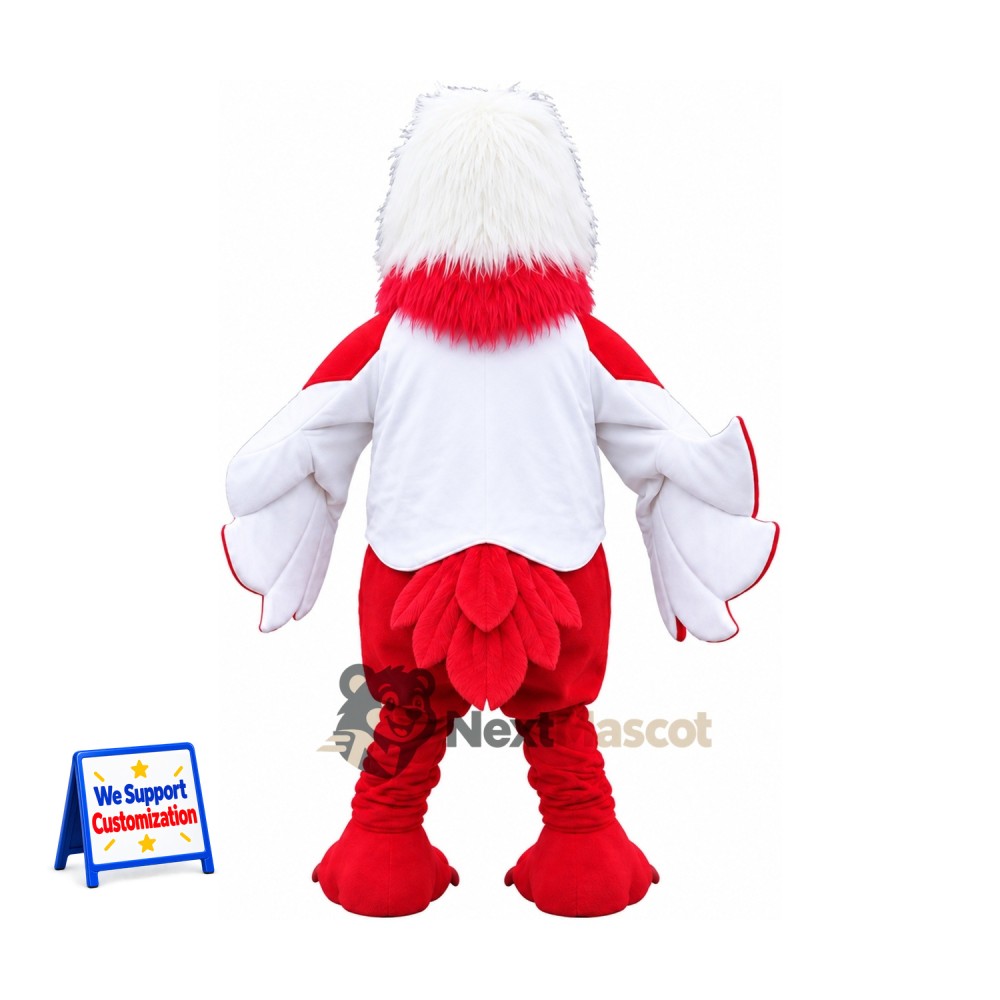Eagle Mascot Costume - Red, White Shirt for Community Events Eagle Mascot Costume - Red, White Shirt for Community Events