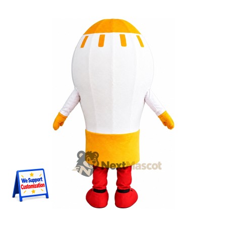Bulb Mascot Costume - Light, Yellow Hard Hat Bulb Mascot Costume - Light, Yellow Hard Hat