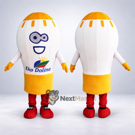Bulb Mascot Costume - Light, Yellow Hard Hat Bulb Mascot Costume - Light, Yellow Hard Hat