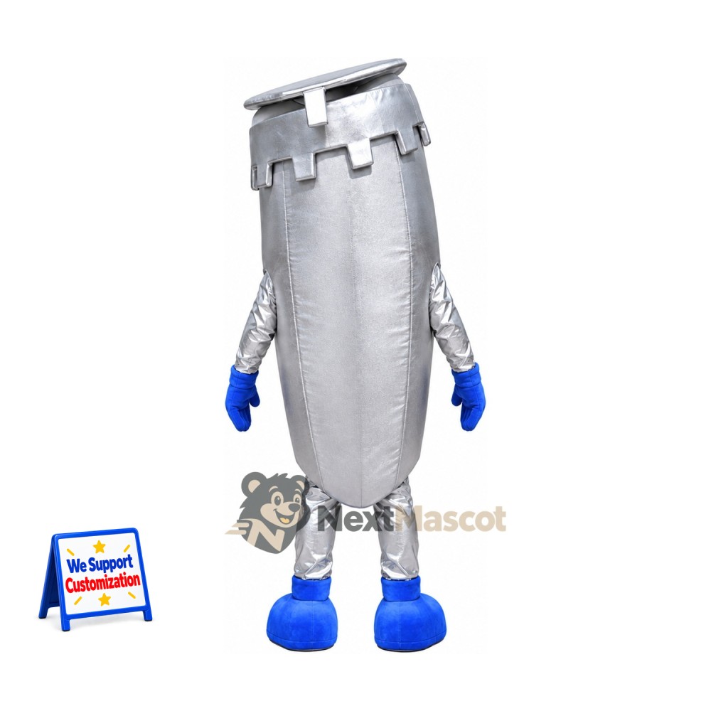 Pipette Mascot Costume - Silver Pipette Mascot Costume - Silver