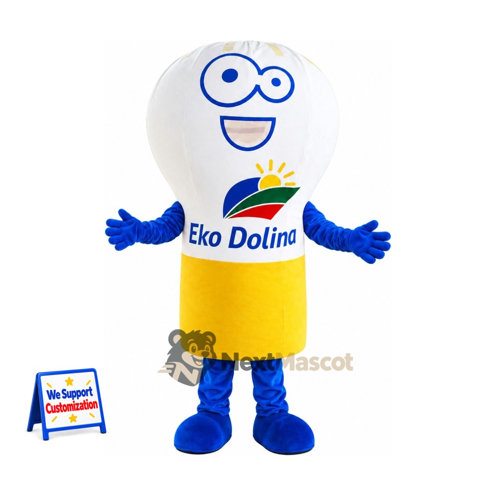 Bulb Mascot Costume - Light for Parades Bulb Mascot Costume - Light for Parades