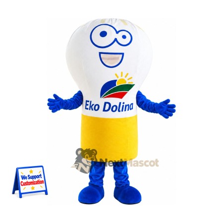 Bulb Mascot Costume - Light for Parades Bulb Mascot Costume - Light for Parades
