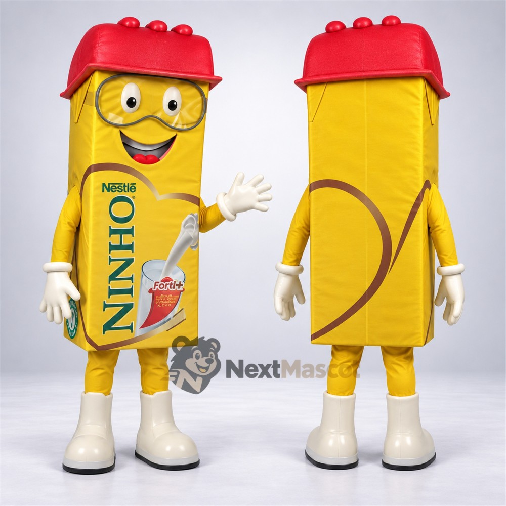 Building Block Mascot Costume - Yellow Building Block Mascot Costume - Yellow