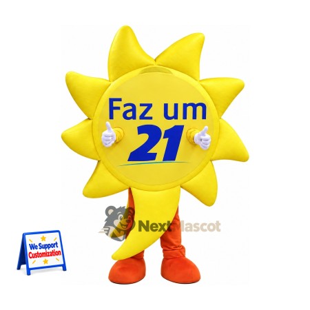 Sun Mascot Costume - Yellow for Parades Sun Mascot Costume - Yellow for Parades