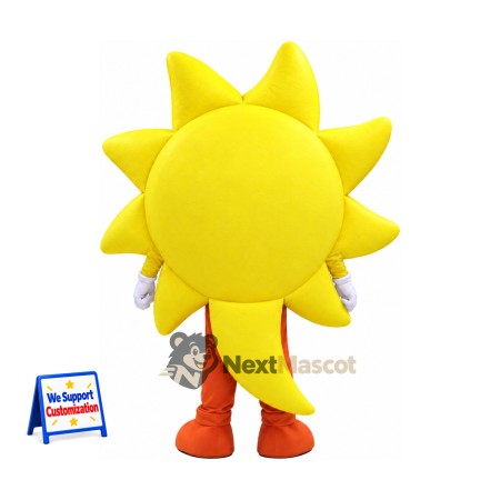 Sun Mascot Costume - Yellow for Parades Sun Mascot Costume - Yellow for Parades