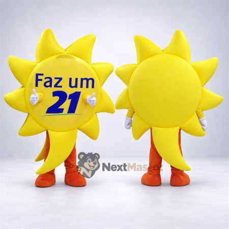 Sun Mascot Costume - Yellow for Parades Sun Mascot Costume - Yellow for Parades