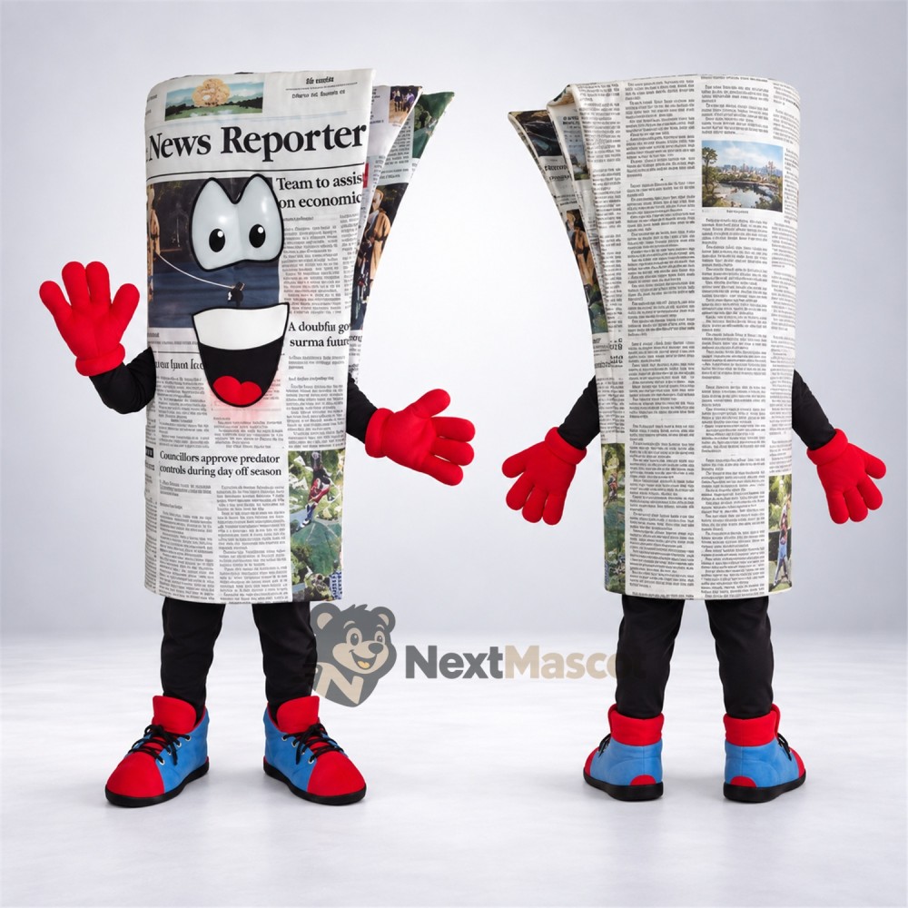 Newspaper Mascot Costume for Parades Newspaper Mascot Costume for Parades
