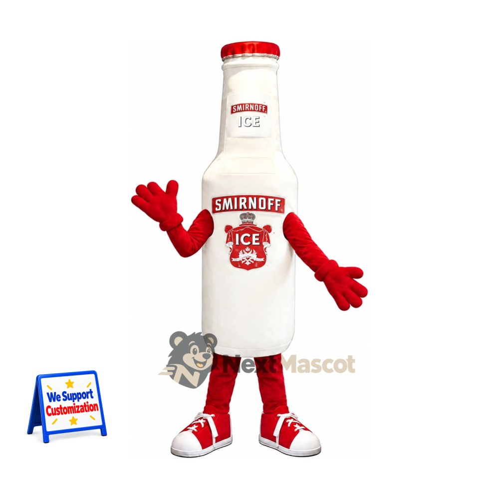 Bottle Mascot Costume - White for Parades Bottle Mascot Costume - White for Parades
