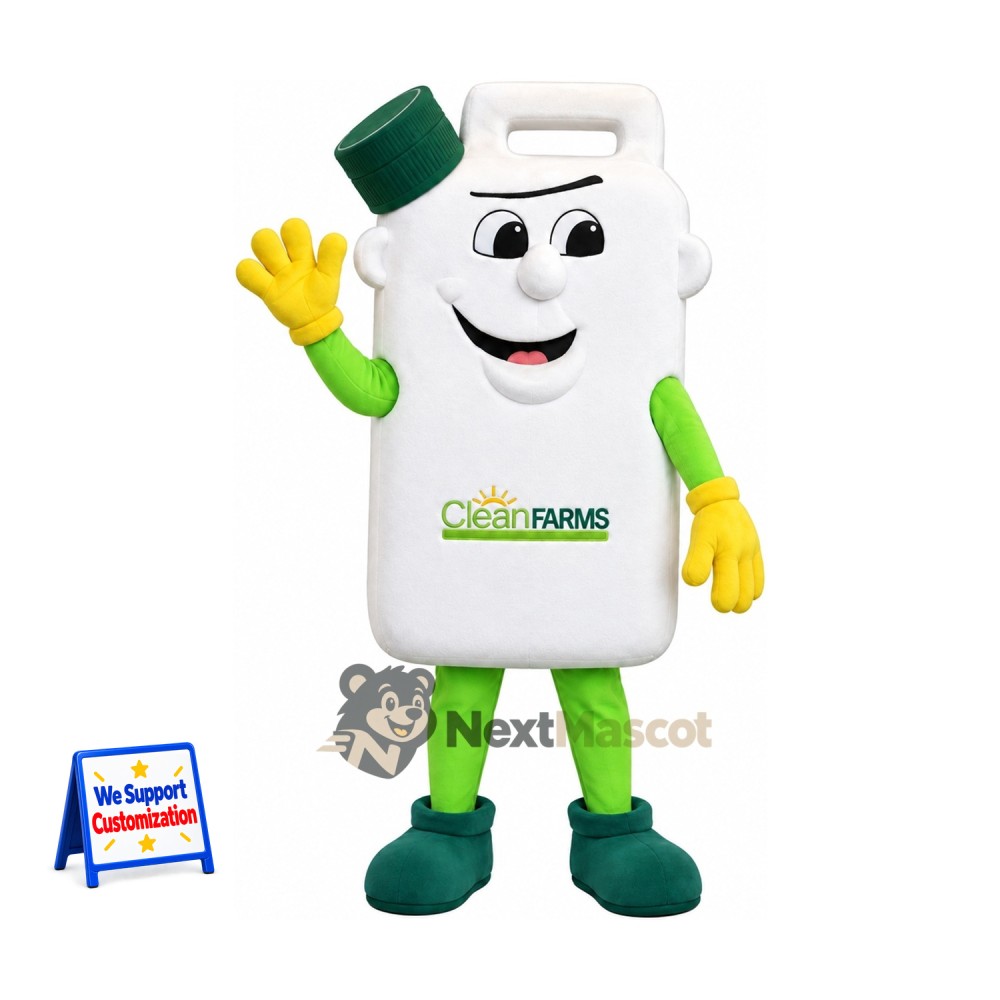 Milk Jug Mascot Costume - Green Arms and Legs Milk Jug Mascot Costume - Green Arms and Legs