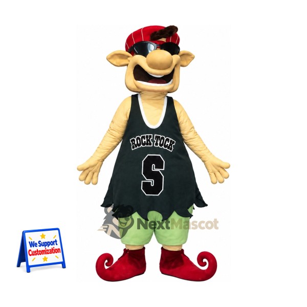 Leprechaun Mascot Costume - Black Jersey