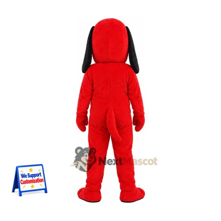 Dog Mascot Costume - Red, Black Ears Dog Mascot Costume - Red, Black Ears