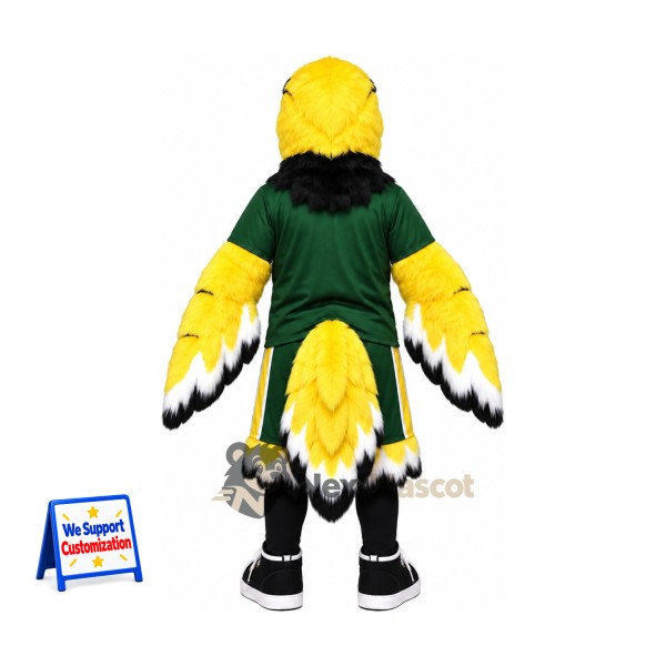 Hawk Mascot Costume - Yellow, Green Uniform Hawk Mascot Costume - Yellow, Green Uniform