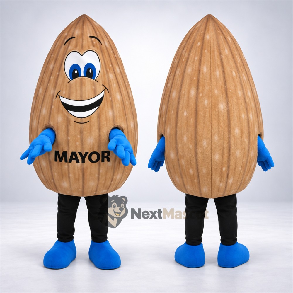 Almond Mascot Costume Almond Mascot Costume
