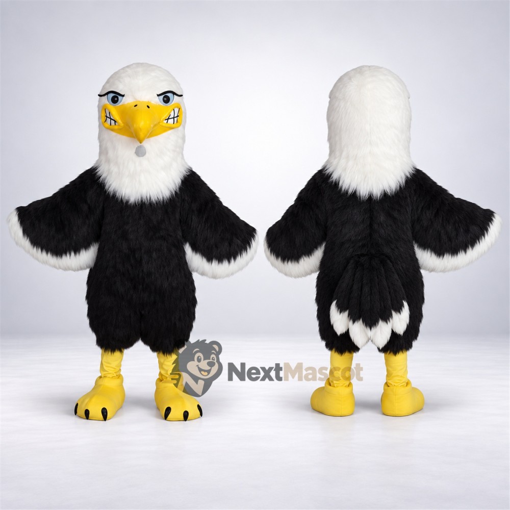 Bald Eagle Mascot Costume - Black Body Bald Eagle Mascot Costume - Black Body
