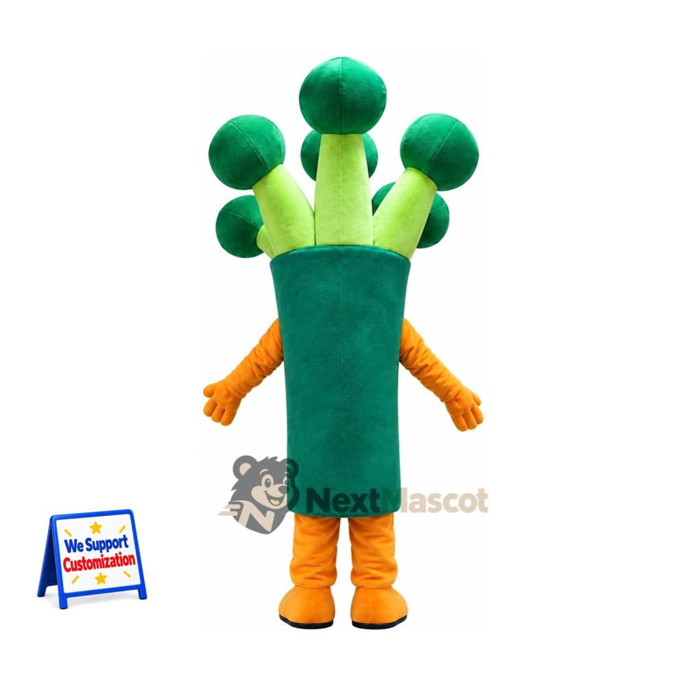 Broccoli Mascot Costume - Orange Arms and Legs Broccoli Mascot Costume - Orange Arms and Legs