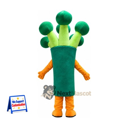 Broccoli Mascot Costume - Orange Arms and Legs Broccoli Mascot Costume - Orange Arms and Legs