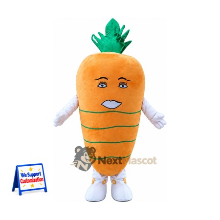 Carrot Mascot Costume - White Gloves and Shoes
