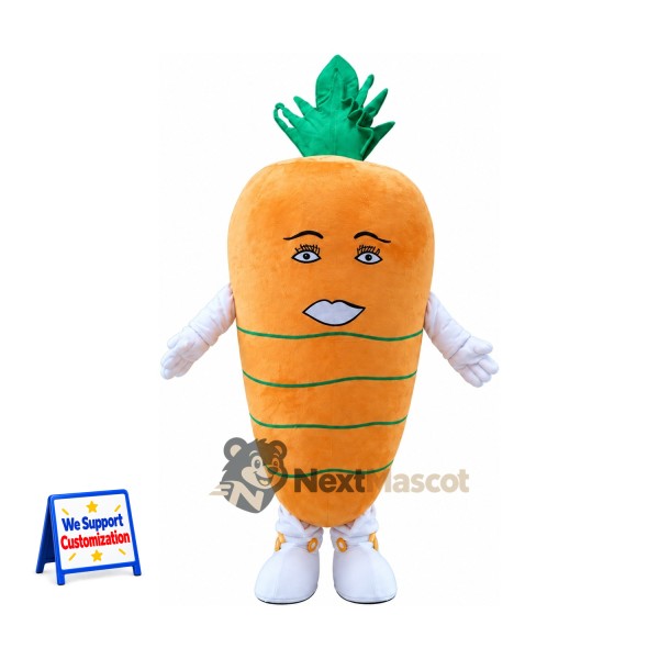 Carrot Mascot Costume - White Gloves and Shoes