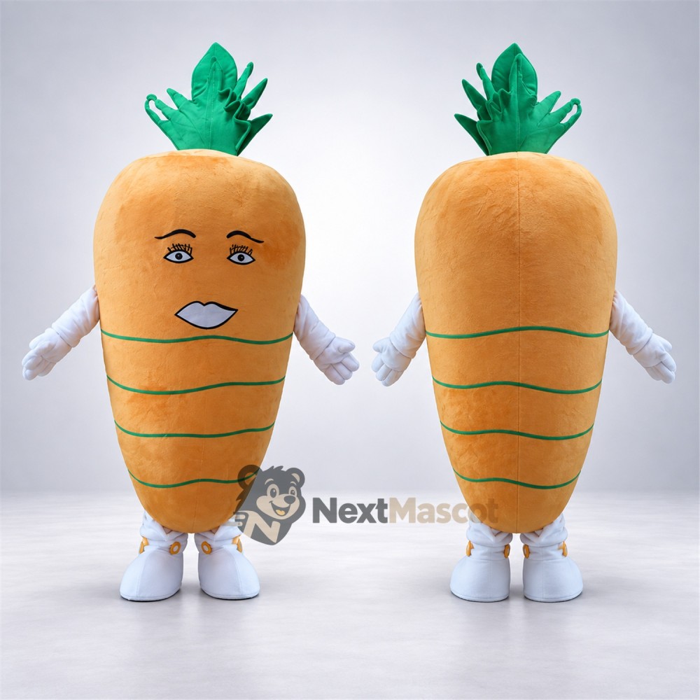 Carrot Mascot Costume - White Gloves and Shoes
