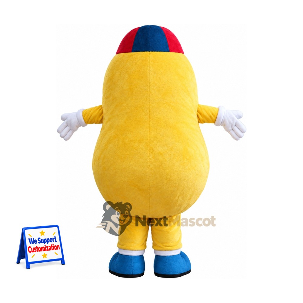 Potato Mascot Costume - Yellow, Cap Potato Mascot Costume - Yellow, Cap