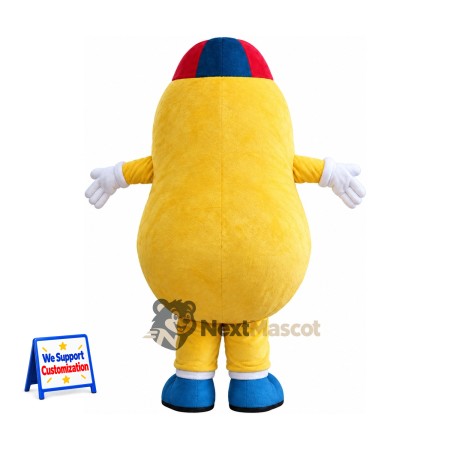 Potato Mascot Costume - Yellow, Cap Potato Mascot Costume - Yellow, Cap